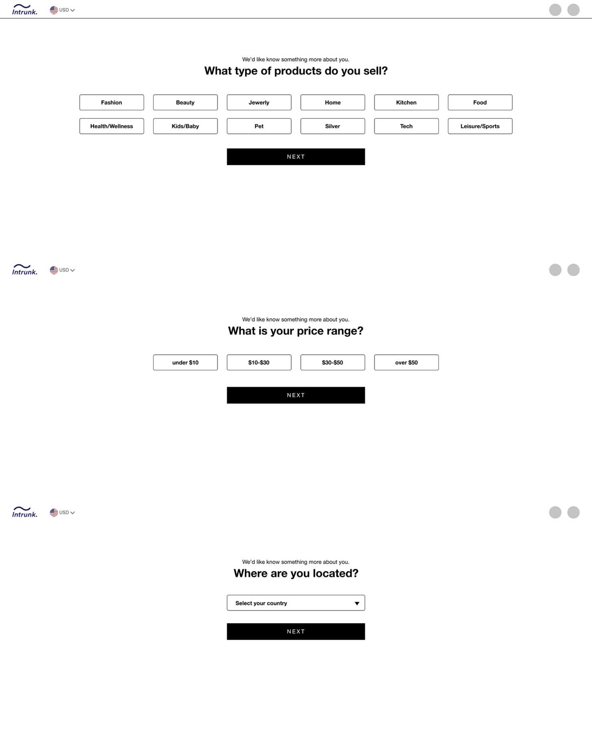 ux flow design b2b e-commerce